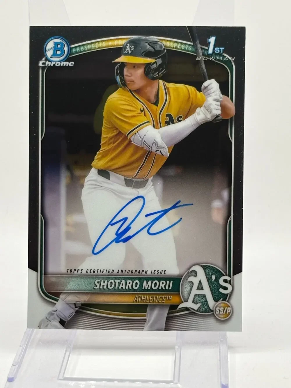 2025 Bowman Chrome Shotaro Morii 1st Prospect On Card Auto Athletics